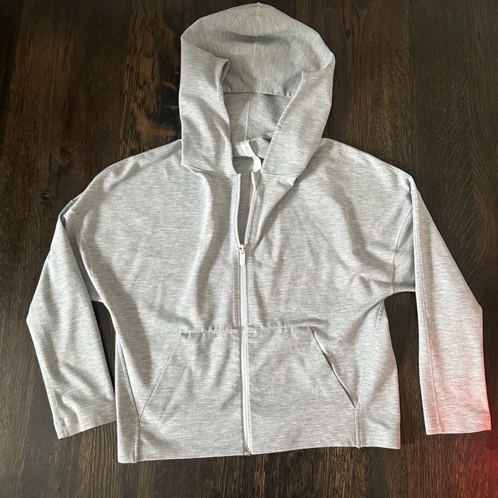 Lululemon lightweight zip up hoodie size 4 gray